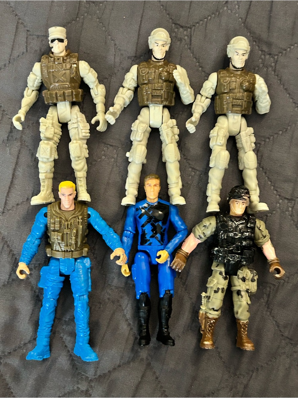 Chap MEI Action Figures (4) and 2 Other Military Figures
